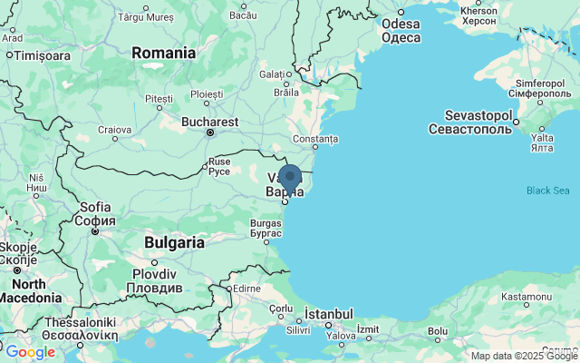 Kaart met locatie Aladža Manastir